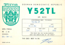 German Democtaric Republic Radio Amateur QSL Card Y52TL Y03CD 1984 - Radio Amatoriale