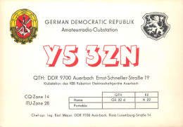 German Democtaric Republic Radio Amateur QSL Card Y53ZN Y03CD 1983 - Radio Amatoriale