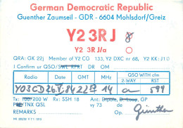 German Democtaric Republic Radio Amateur QSL Card Y23RJ Y03CD 1984 - Radio Amatoriale