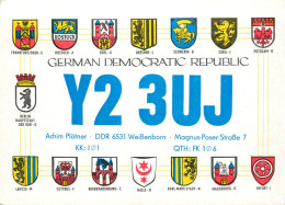 German Democtaric Republic Radio Amateur QSL Card Y23UJ Y03CD 1983 - Radio Amatoriale