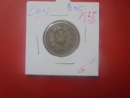 CHILI 20 CENTAVOS 1865 ARGENT (A.1) - Chili