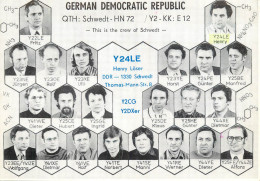 German Democtaric Republic Radio Amateur QSL Card Y24LE Y03CD 1983 - Radio Amatoriale