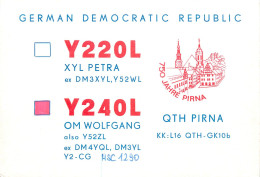 German Democtaric Republic Radio Amateur QSL Card Y22OL Y03CD 1985 - Radio Amatoriale