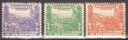 Philippines 1942 Japanese Occupation Red Cross Charity Set Mi#9-11 Mint Never Hinged - Filipinas
