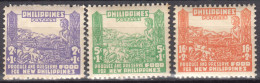 Philippines 1942 Japanese Occupation Red Cross Charity Set Mi#9-11 Mint Never Hinged - Philippines