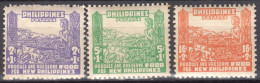 Philippines 1942 Japanese Occupation Red Cross Charity Set Mi#9-11 Mint Never Hinged - Philippinen