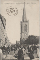 CARTE POSTALE   BREHAL 50  La Grande Rue Et L'église - Brehal