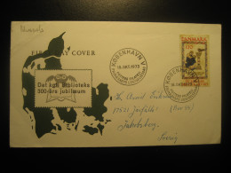 KOBENHAVN 1973 Library Owl Owls Hibou Chouette Cancel Cover DENMARK - Uilen