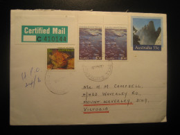 1985 Brash Ice Cancel Postal Stationery Registered Cover AAT Australian Antarctic Territory Antarctics Antarctica - Covers & Documents