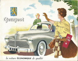 PEUGEOT 203 Triptyque Publicitaire De 1953 - Coches