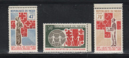 Niger, **, Yv 220, 221, 222; Mi 219, 220, 221; SG 319, 320, 321; Croix Rouge. - Red Cross