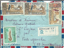 LAOS Ca.1960: DDL De LSC Rec. De Vientiane Pour La Ferté Gaucher (S&M) - Laos