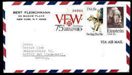 LETTRE EN PROVENANCE DES USA - NEW YORK - CHIEN D'AVEUGLES -  - Handicap