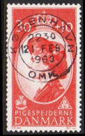 1960. DANMARK. PIGESPEJDERNE (scouts) Queen Ingrid 30+10 ØRE Luxus Cancelled KØBENHAVN 21 FEB... (Michel 387) - JF543738 - Storia Postale