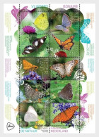 Netherlands Pays-Bas Niederlande 2024 Experience Nature Butterflies On Bonaire Set Of 10 Stamps In Block Sheetlet MNH - Blocks & Sheetlets