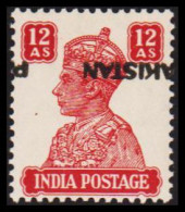 1947. PAKISTAN. Georg VI. INDIA 12 AS Never Hinged With Misplaced And Inverted Overpri... (Michel 12 Variety) - JF543786 - Pakistan