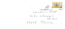 TIMBRE N°58  -  ADHESIF -   SOURIRE AVEC LE CHAT  -  SEUL SUR LETTRE -   AU TARIF - Covers & Documents
