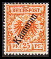 1897. Kamerun 25 Pf. REICHSPOST. Hinged. (Michel 5) - JF543800 - Cameroun