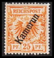 1897. Kamerun 25 Pf. REICHSPOST. Hinged. (Michel 5) - JF543801 - Kameroen