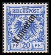 1897. Kamerun 20 Pf. REICHSPOST. Hinged. Thin Spot.  (Michel 4) - JF543805 - Camerún