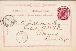 1897. Kamerun 10 Pf. REICHSPOST With Small White Unprinted Stamp Above On VERY Beautiful Postka... (Michel 3) - JF543816 - Kamerun