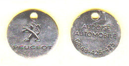 Jeton De Caddie  "PEUGEOT Audoise Automobile" Narbonne (recto-verso)  [B]_j509 - Trolley Token/Shopping Trolley Chip