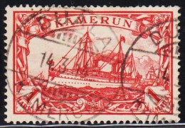 1900. KAMERUN 1 MARK Kaiserjacht SMS Hohenzollern. Cancelled DUALA KAMERUN 14.3.14. (Michel 16) - JF543822 - Cameroun