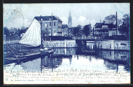 AK Delft, Gezicht Op De Binnenwatersloot  - Delft