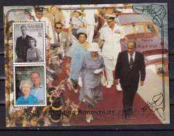 SA02 Nauru 1997 The 50th Anniv Wedding Of Queen Elizabeth Mini Sheet Mint - Nauru