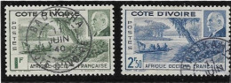 COTE IVOIRE N°169-170 Obl Cote 5 - Gebruikt