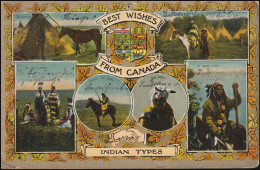 Ansichtskarte British Columbia Indianer-Stämme, Aus HAGAN Nach Horbach - Indios Americanas