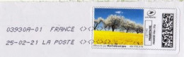 MON TIMBRE EN LIGNE  " Arbres En Fleurs Et Colza " OBLITÉRÉ SUR ENVELOPPE ENTIÈRE (3249)_T2489 - Sonstige & Ohne Zuordnung