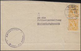 AM-Post 2x 6 Pf. Bf. Amtsgericht Wiehl / Bz. Köln 18.10.45 Nach Marienberghausen - Police - Gendarmerie