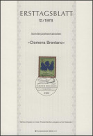 ETB 15/1978 Clemens Brentano, Schriftsteller - 1974-1980