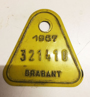 Plaque Vélo Brabant 1967 - Targhe Di Immatricolazione