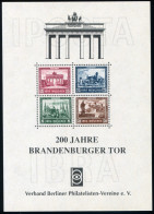 Sonderdruck Brandenburger Tor 1993: Deutsches Reich FAKSIMILE Block 1 Nothilfe - Privados & Locales