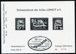 Sonderdruck ARGE LOKNOT FAKSIMILE Lokalausgaben Block III: Lübbenau 1980 - Private & Local Mails