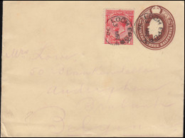 Großbritannien Umschlag König Georg V. Three Halfpence Braun LOCH EPORT 3.3.1930 - Andere & Zonder Classificatie
