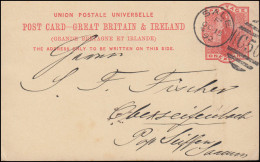 Großbritannien Postkarte P 26 DUP SALE C 50 - 15.10.1892 Nach Oberseiffenbach - Andere & Zonder Classificatie