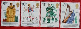 British Cultural Traditions Dance Music Harp (Mi 715-718) 1976 POSTFRIS MNH ** ENGLAND GRANDE-BRETAGNE GB GREAT BRITAIN - Ongebruikt