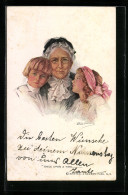 Künstler-AK Philip Boileau: Once Upon A Time, Alte Grossmutter Mit Ihren Enkeln  - Boileau, Philip