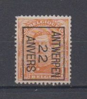 BELGIË - PREO - Nr 54 B - ANTWERPEN "22" ANVERS - (*) - Typos 1922-26 (Albert I.)