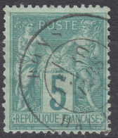 France 1876 Sage Type II Yvert#75 Used - 1876-1898 Sage (Type II)