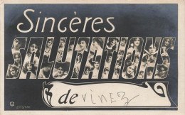 FANTAISIES - Sincères - Salutations - De Vinez - Femmes - Carte Postale Ancienne - Women