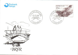 FEROE FDC 1986 VIEUX PONTS - Färöer Inseln