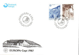 FEROE FDC 1987 EUROPA ARCHITECTURE - Färöer Inseln