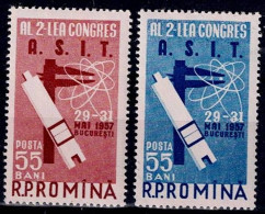 ROMANIA 1957 CONGRESS OF THE ENGINEERS AND TECHNICIANS ASSOCIATION MI No 1645-6 MNH VF!! - Ungebraucht