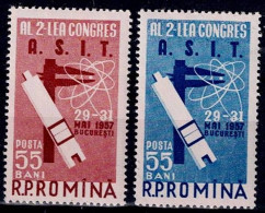 ROMANIA 1957 CONGRESS OF THE ENGINEERS AND TECHNICIANS ASSOCIATION MI No 1645-6 MNH VF!! - Nuevos