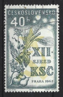 Ceskoslovensko 1962 XII Congress KSC  Y.T. 1243 (0) - Used Stamps