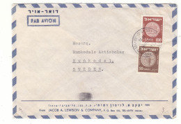 Israël - Lettre De 1954  ? - Oblit Tel Aviv - Monnaies - - Cartas & Documentos